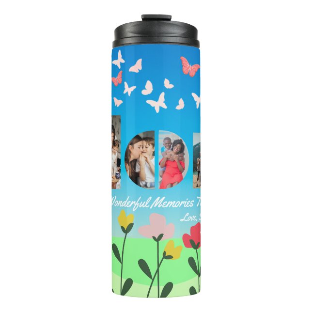 Custom Butterfly Mum Thermal Tumbler (Front)