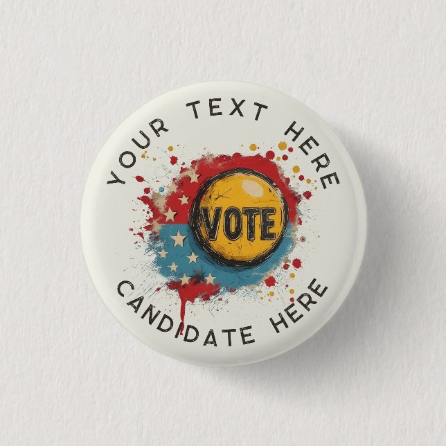 Custom Button : Retro American Vote Campaign (Front)