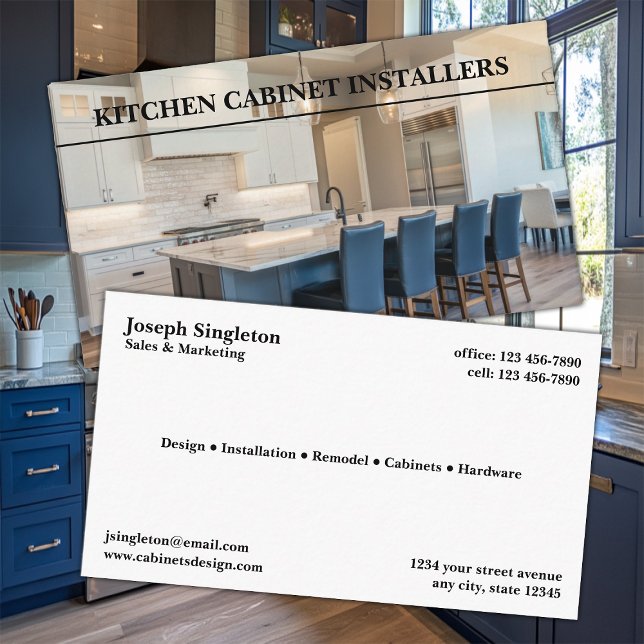 Custom Cabinet Installation Business Card (Creator Uploaded)