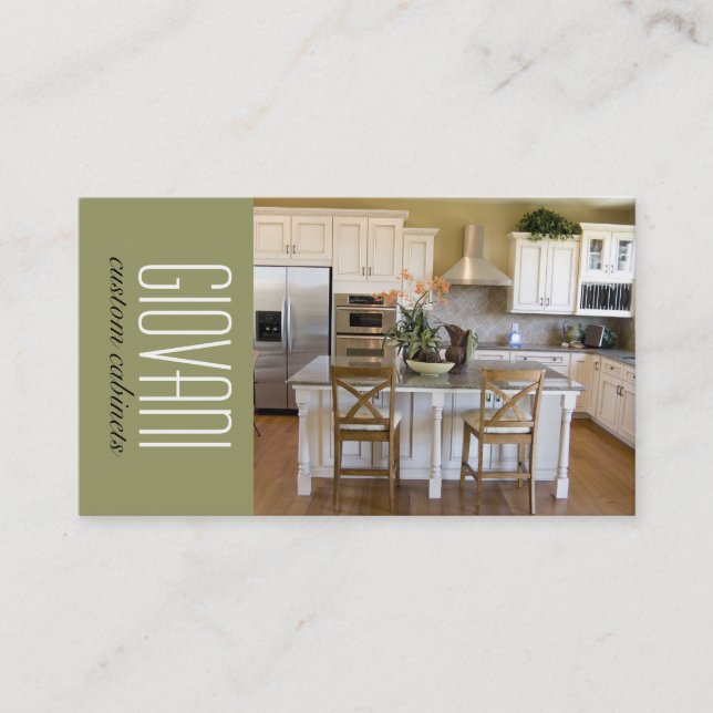 Custom Cabinet Maker Business Card (Front)