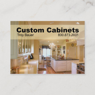 Custom Cabinets - Carpenter, Home Improvement Business Card