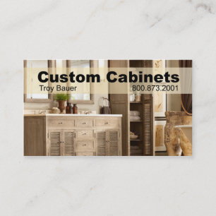 Custom Cabinets - Carpenter, Home Improvement Business Card
