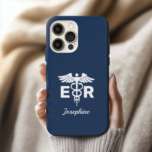 Custom Caduceus Emergency Room Gift for ER Nurse iPhone 15 Pro Case
