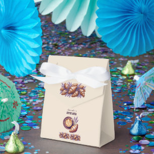 Custom Cafe Merch Vintage Croissant With Lavend Favour Box