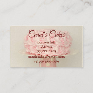 Custom Cake & Wedding Cake Design Bakers Business Business Card