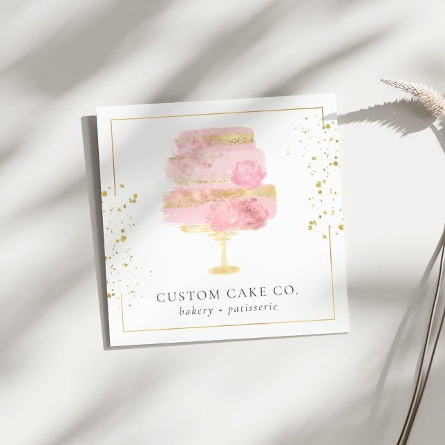 Custom Cakes Bakery Business Card (Creator Uploaded)