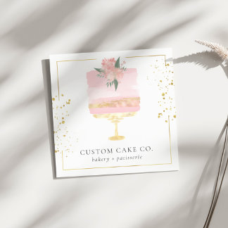 Custom Cakes Bakery Business Card