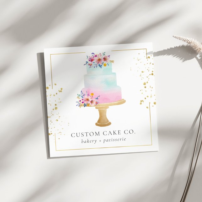 Custom Cakes Bakery Business Card (Creator Uploaded)
