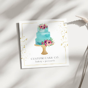 Custom Cakes Bakery Business Card