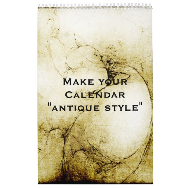 Custom Calendar "ANTIQUE STYLE" + your photos (Cover)