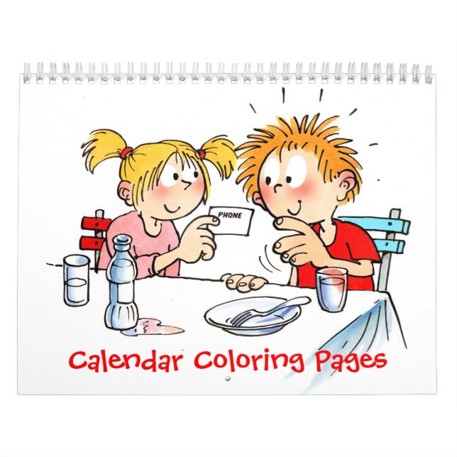 Custom Calendar Colouring Pages For Kids (Cover)