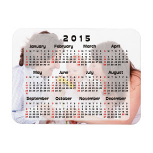 Custom Calendar + your own photo / backgr. / text Magnet