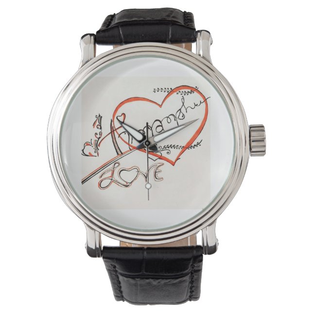 custom calligraphy art watch (Front)