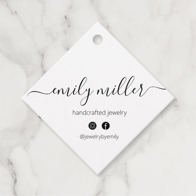 Custom Calligraphy Script Hang Tag (Front)