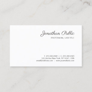 Custom Calligraphy Script Modern Minimalist Business Card