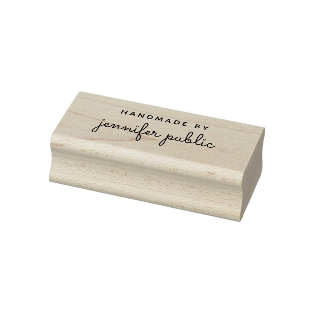 Custom Calligraphy Script Name Template Handmade Rubber Stamp (Stamp)