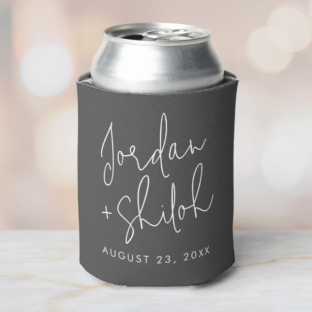 Custom Calligraphy Wedding Elegant Names Can Cooler (Creator Uploaded)