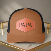 Custom Camel and Black PAPA Lettering
