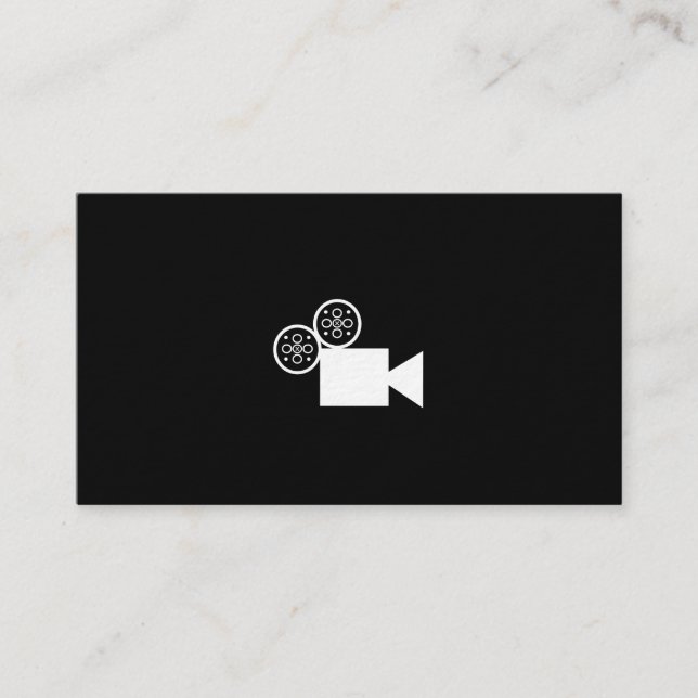 Custom Camera business card (black) (Front)