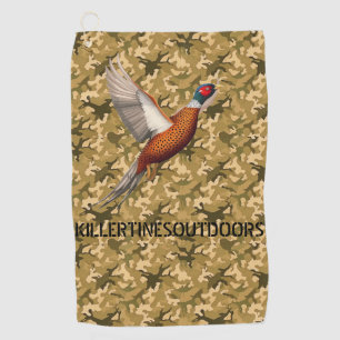Custom camo golf ball towel
