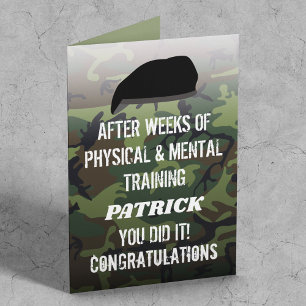 Custom Camo Passing Out Parade Card