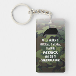 Custom Camo Passing Out Parade Key Ring