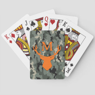 Custom Camouflage Deer Playing Cards