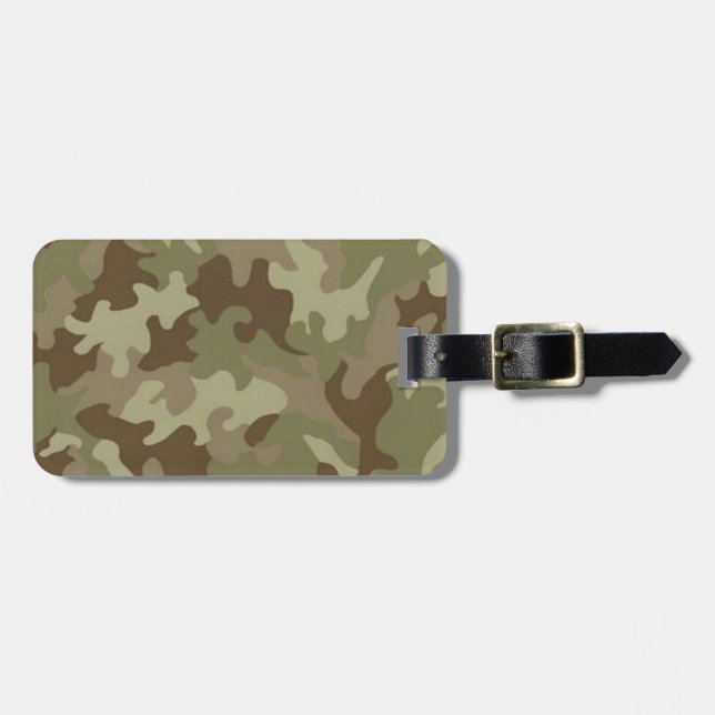 Custom Camouflage Luggage Tag (Front Horizontal)