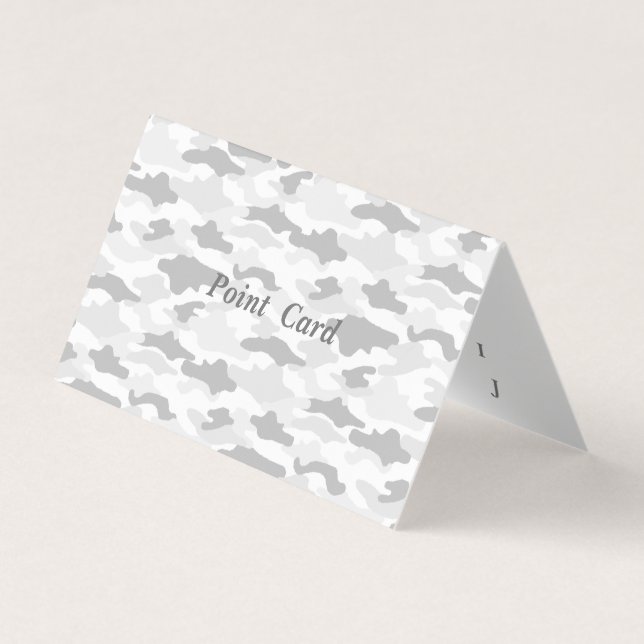 Custom Camouflage Text (White) Business Card (Front)