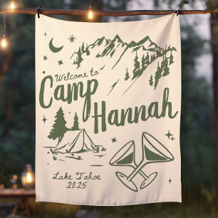 Custom Camp Bachelorette Banner Large Camp Bride  Tapestry