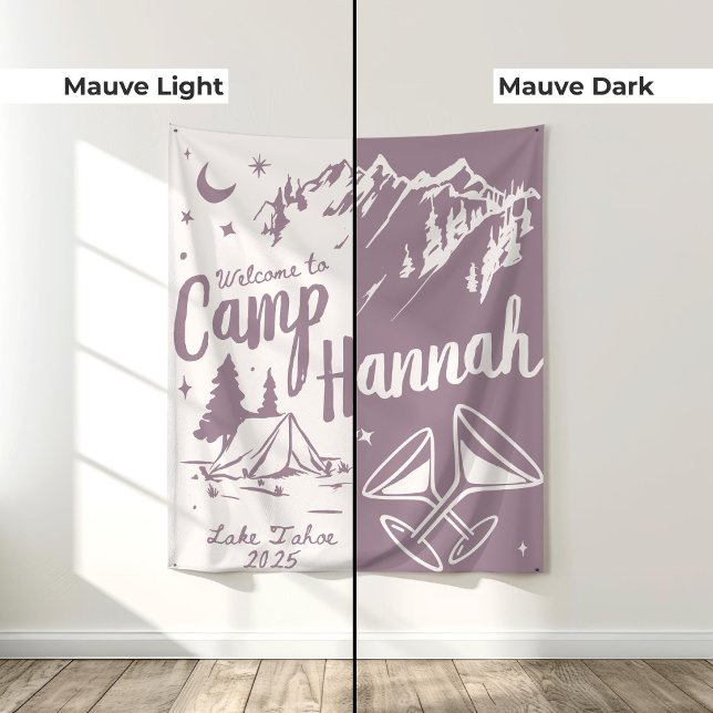 Custom Camp Bachelorette Banner Large Camp Bride  Tapestry (Creator Uploaded)