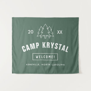 Custom Camp Bachelorette Party Backdrop Tapestry