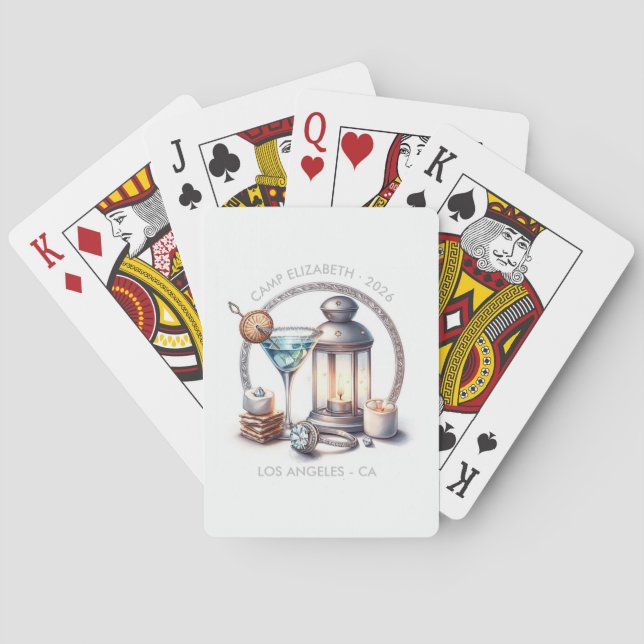 Custom Camp Bride bachelorette Weekend Playing Cards (Back)