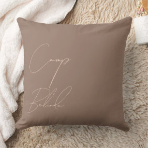 Custom Camp Bride Mocha Mousse Cushion
