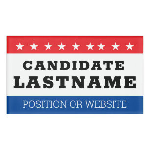 Custom Campaign Gear with Name and Text Name Tag