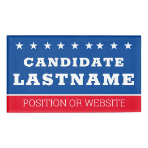Custom Campaign Gear with Name and Text Name Tag