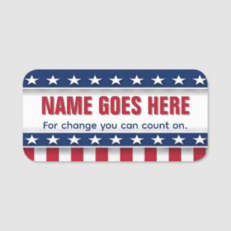 Custom Campaign Personalized Name Name Tag