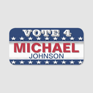 Custom Campaign Personalized Name Tag