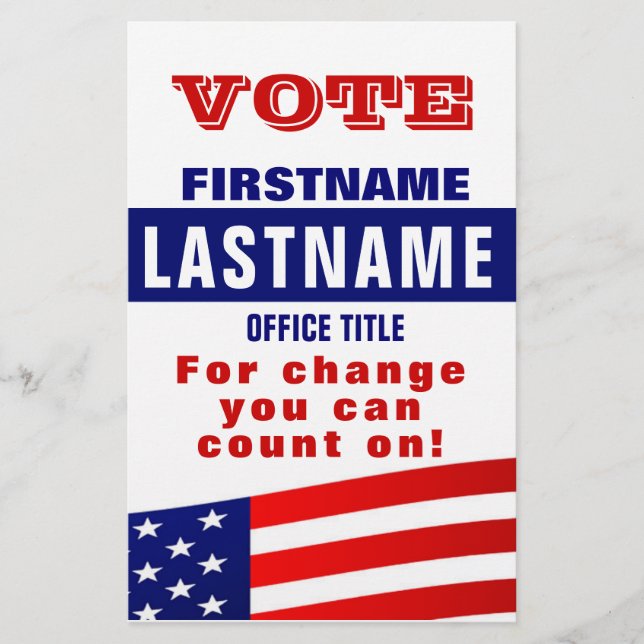 Custom Campaign Political Template Flyer (Front)