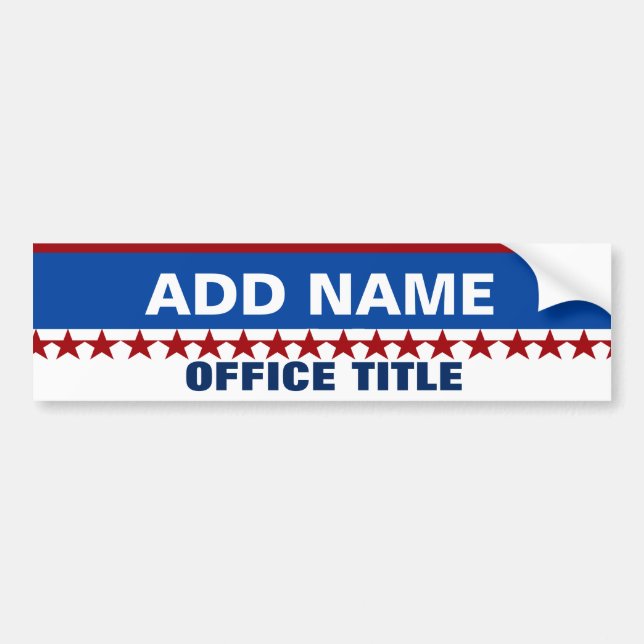 Custom Campaign Template Bumper Sticker (Front)