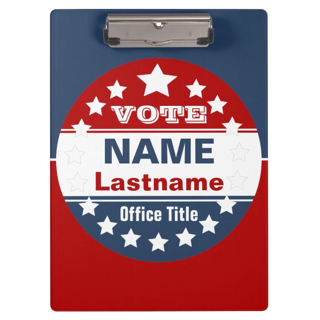 Custom Campaign Template Clipboard (Front)