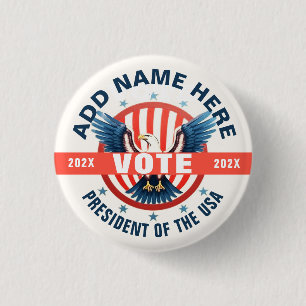 Custom Campaign Template for Elections 3 Cm Round Badge