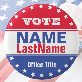 Custom Campaign Template for Elections 3 Cm Round Badge