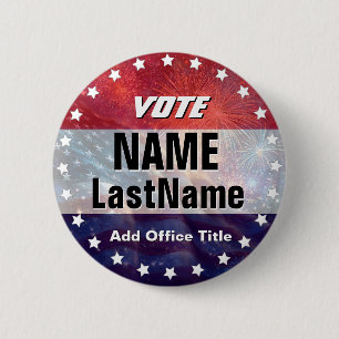 Custom Campaign Template for Elections 6 Cm Round Badge