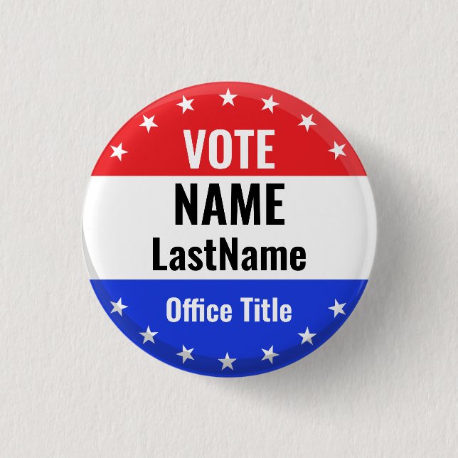 Custom Campaign Template for Elections Button (Front)