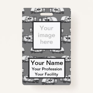 Custom Campers - Grey Badge ID Badge