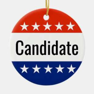 Custom Candidate Campaign 2022 Election Ceramic Tree Decoration