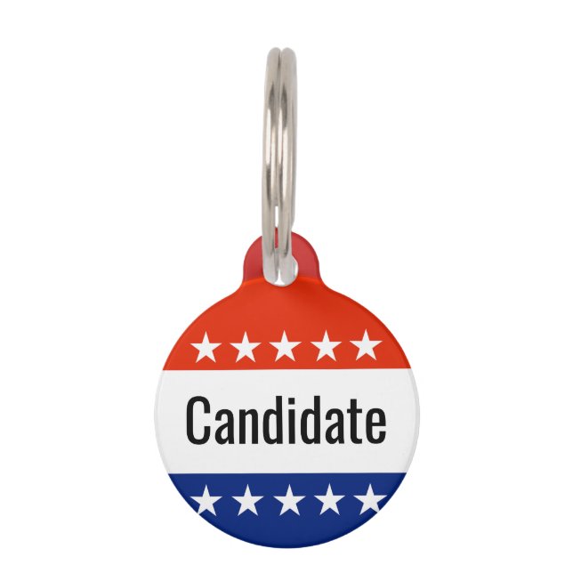 Custom Candidate Campaign 2022 Election Pet Tag (Front)