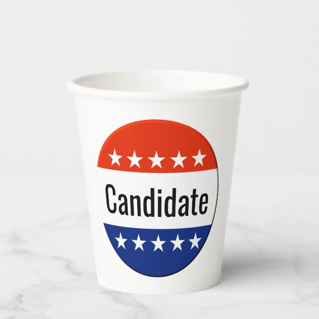 Custom Candidate Campaign 2024 Election Paper Cups (Front)