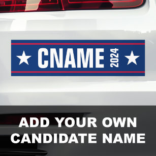 Custom candidate name political election campaign bumper sticker